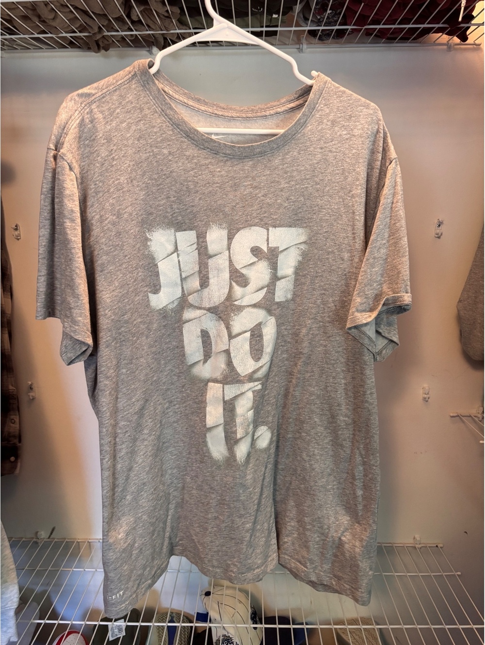 Nike The Nike Tee Gray 'Just Do It.' XXL T-Shirt